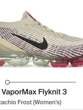 Nike VaporMax Flyknit 3 - Pistachio Frost with Pink and Black Accents
